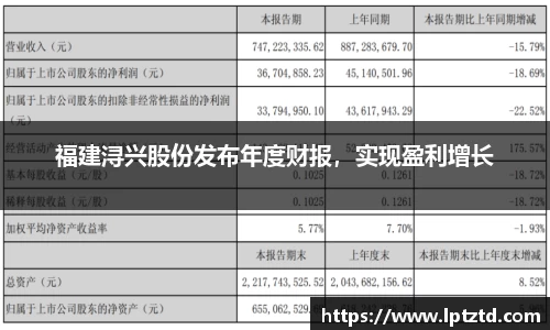 福建浔兴股份发布年度财报，实现盈利增长